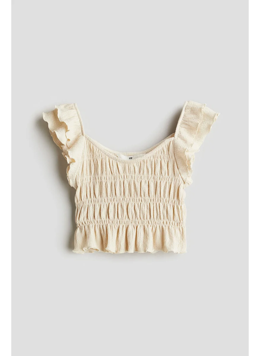 اتش اند ام Flutter-Sleeved Smocked Top