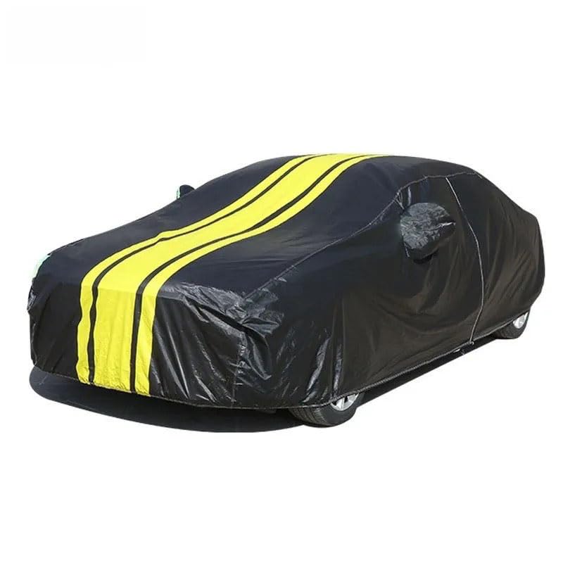 PROTEGO All Weather Protection Car Cover for Isuzu D Max | Anti Dust, 100% Waterproof, Durable Cover - Triple Stitched Elastic Grip with Mirror Pocket | (Spyro Legend,Black & Yellow) - Image 2