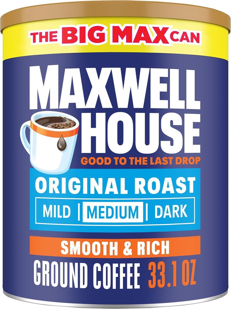 Maxwell House قهوة ماكسويل هاوس الأصلية المطحونة، 33.1 أونصة - نكهة سلسة وغنية - Image 1