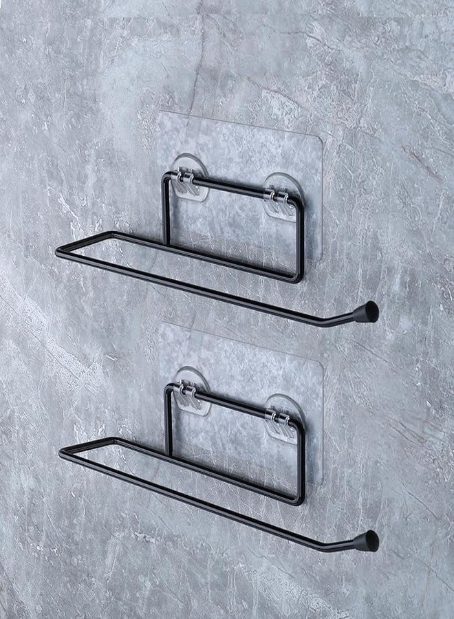 Copelle Self Adhesive GI Steel Toilet Paper Stand/Tissue Roll Hanger for Bathroom/Nepkin Holder/Towel Holder(Black) (1)