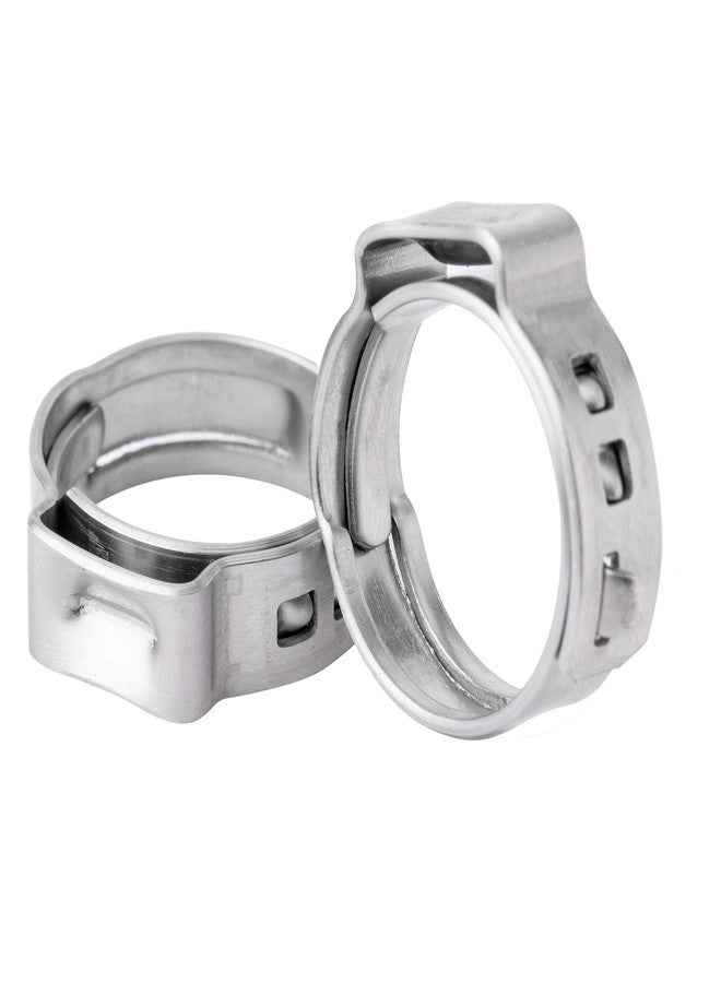 ISPINNER 15pcs 3/4 Inch Stainless Steel PEX Cinch Clamps, Crimp Rings Pinch Clamps for PEX Tubing Pipe Fitting Connections, Pack of 15 - Image 1