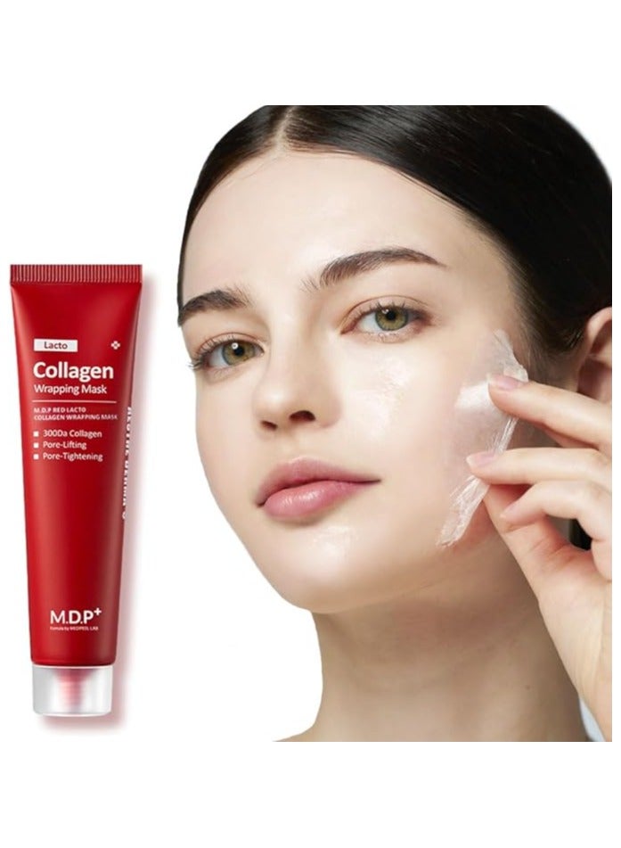 MEDIPEEL MDP+ RED LACTO COLLAGEN WRAPPING MASK, Glowy Skin, Skin Elasticity, Pore Lifting 70 ml - Image 1