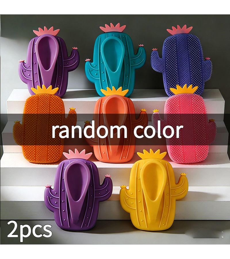 2pcs Silicone Facial Scrubber Exfoliator Brush Manual Skin Cleansing Tool Deep Pore Cleaning For Women Men Soft Sturdy Daily Use Random Color - Image 2