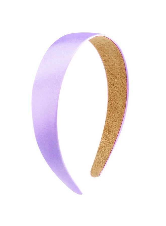 SuPoo Light Purple Headbands Satin Silk Purple Headbands For Women Girls 1.1 Inch Lavender Hard Head Band Non Slip Diy Hair Band Hoop Trendy Diademas Para Mujer Simple Solid Hairbands - Image 1