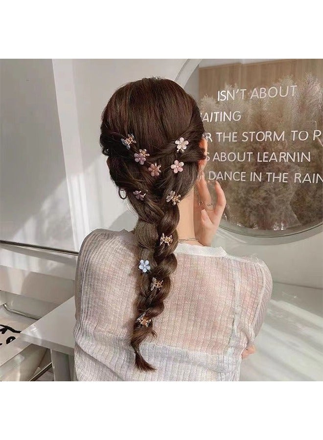6 Pcs Small Mini Flower Claw Clips, Sweet Artificial Bangs Clips Decorative Hair Accessories for Women Girls - Image 2