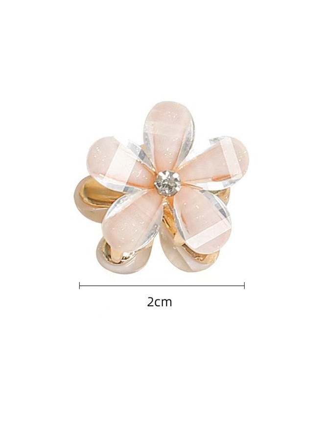 6 Pcs Small Mini Flower Claw Clips, Sweet Artificial Bangs Clips Decorative Hair Accessories for Women Girls - Image 5