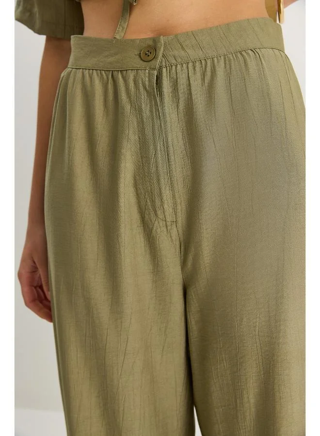 Ginger  Tie Up Peplum Top & Pant Coord Set for Women | Best Price UAE