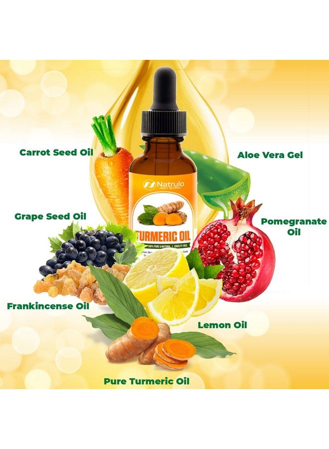 Natrulo Turmeric Serum For Face & Body All Natural Turmeric Skin Brightening Oil For Dark Spots Cleanses Skin Fights Acne Evens Tone Heals Scars Pure Handcrafted Turmeric Skincare Made In The Usa  - Image 5