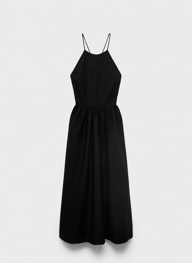 Mango  Halter dress with crossed back for Women | Best Price UAE