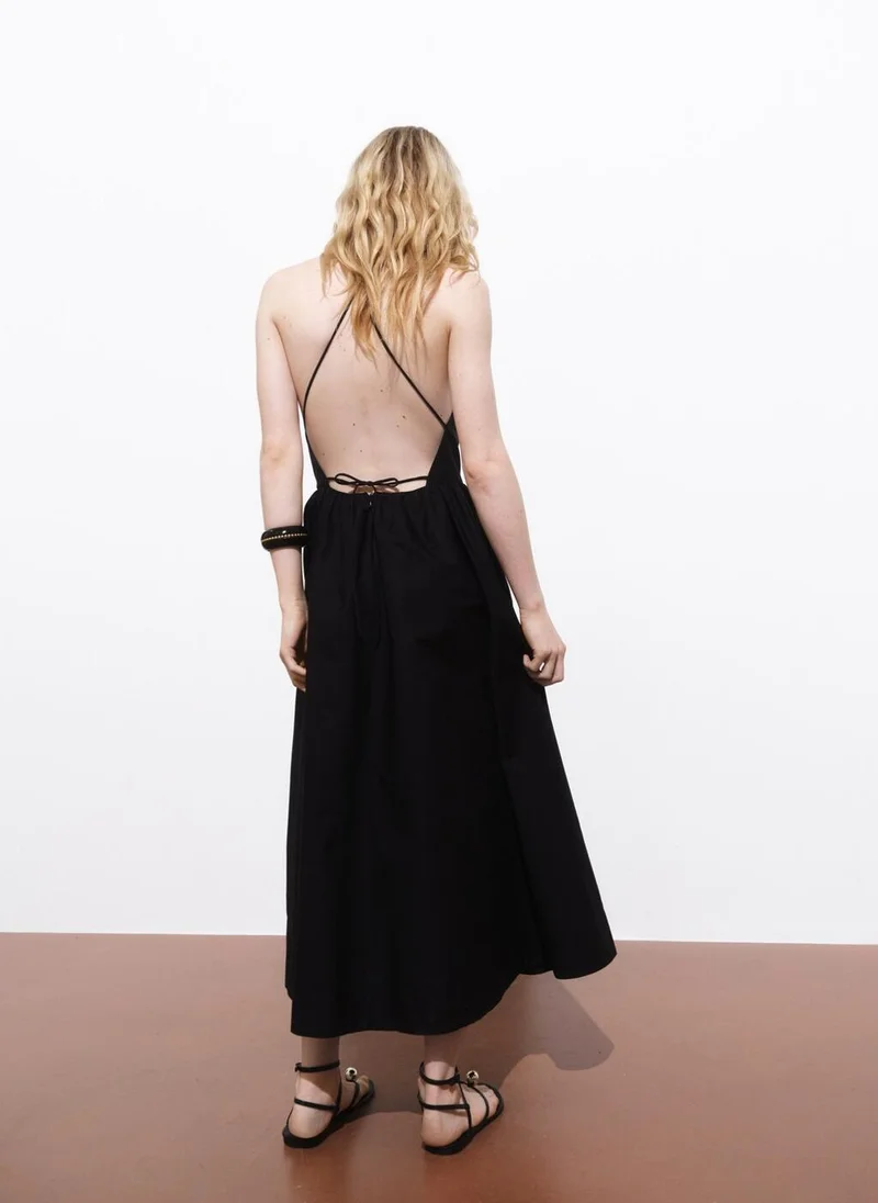MANGO Halter dress with crossed back