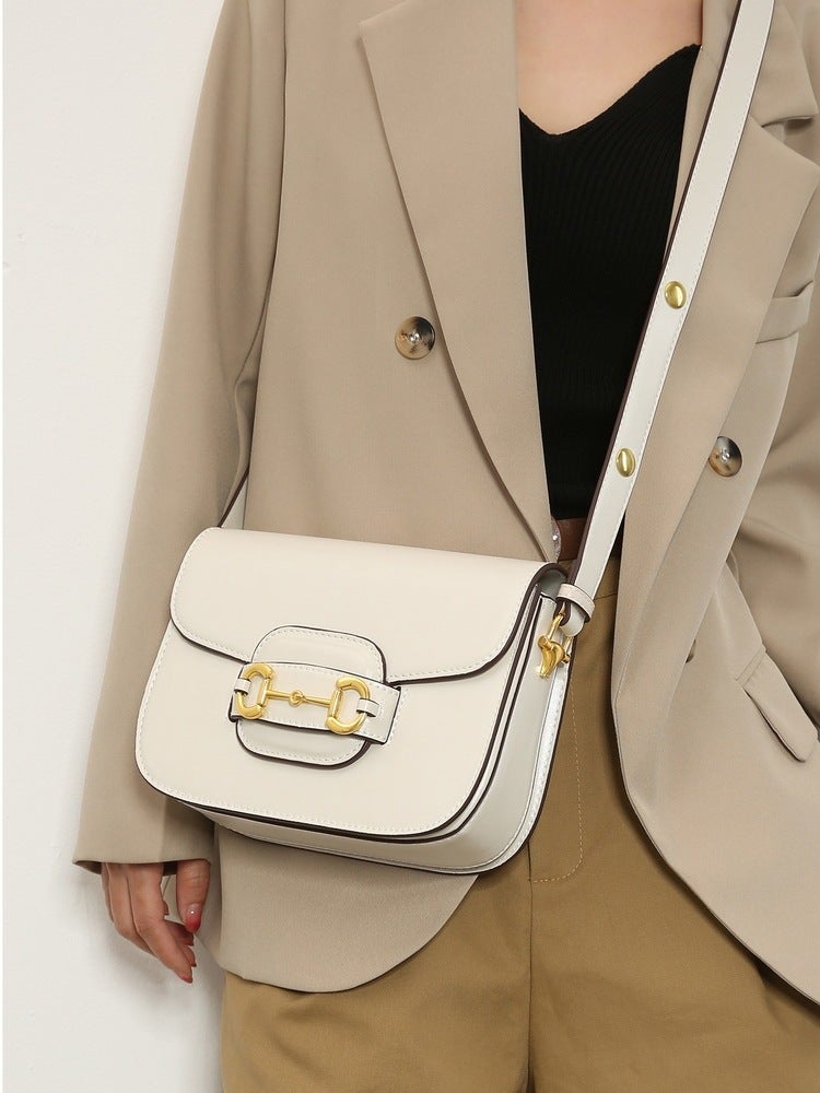Easiest For Match Daily Bags, Niche Design, Fashionable And Trendy Horseshoe Buckle Shoulder Bags For Women, 1955 Saddle Bags, Mini - Image 3