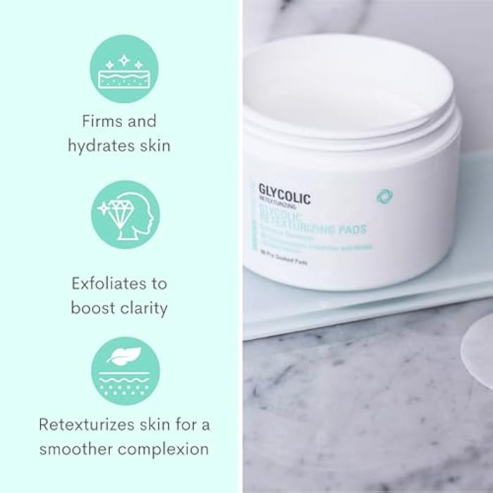 Serious Skincare - Glycolic Radiant Skin Set - Improve Appearance of Lines, Wrinkles and Enlarged Pores - Face Wash Cleanser, Gommage Exfoliating Clay Mask & Retexturizing Treatment Pads (3piece) - Image 4