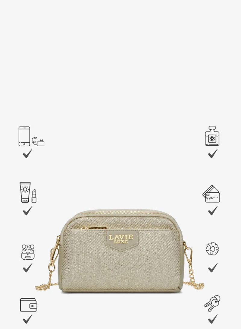 Lavie  Luxe Women's Glam Hemily 3 Compartment (Beige) for Women | Best Price UAE