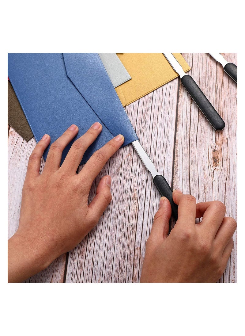 Y&D - 3 Pieces Office Letter Opener Stainless Steel Hand Envelope Slitter Lightweight Open Knife Humanized Grip Handle Staple Removal Tool Mail for School Home - Image 1