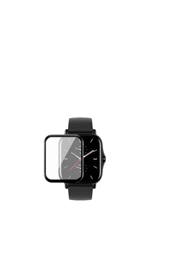 Compatible With Amazfit GTS 2 Mini Smart Watch Black Frame PET Screen Protector - Image 1