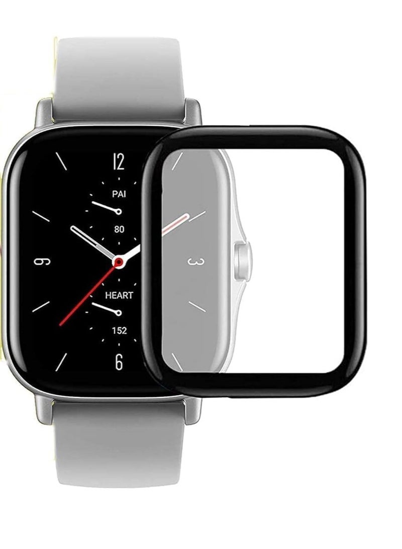 Compatible With Amazfit GTS 2 Mini Smart Watch Black Frame PET Screen Protector - Image 2