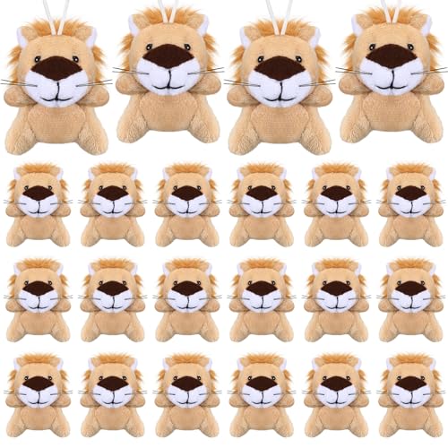 Shappy 30 Pcs Mini Stuffed Animal Toys Small LionTiger Stuffed Animals Bulk for Baby Shower Safari Nursery Decor Birthday Classroom Prizes GiftsLion - Image 1