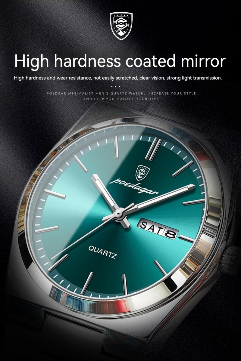 POEDAGAR Watches for Men ,Waterproof Luminous Men's Watch Quartz-40.5mm - Image 5