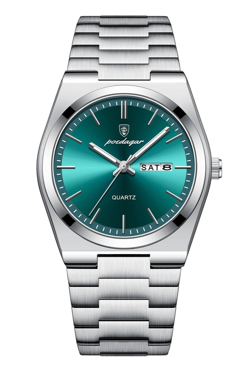 پوداجار ساعة رجالية مضيئة مقاومة للماء كوارتز - 40.5 ملم - Image 2