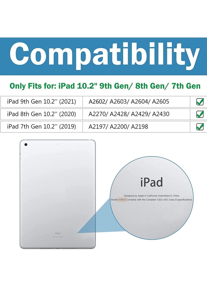 Procases iPad 10.2 Case 2021 iPad 9th/2020 iPad 8th/2019 iPad 7th Generation Case, Rugged Heavy Duty Shockproof Rotatable Kickstand Protective Cover for 10.2" iPad 9th/8th/7th Gen -Pink - Image 2