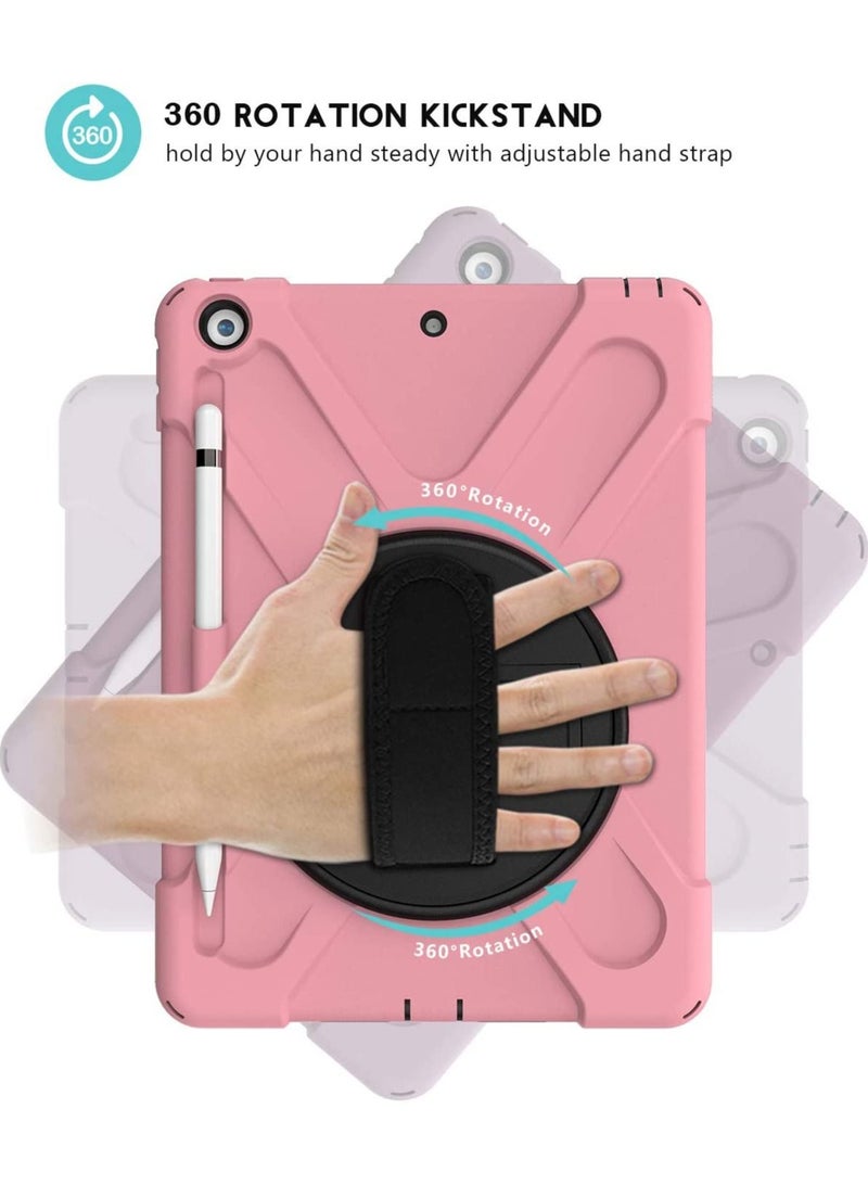 Procases iPad 10.2 Case 2021 iPad 9th/2020 iPad 8th/2019 iPad 7th Generation Case, Rugged Heavy Duty Shockproof Rotatable Kickstand Protective Cover for 10.2" iPad 9th/8th/7th Gen -Pink - Image 3
