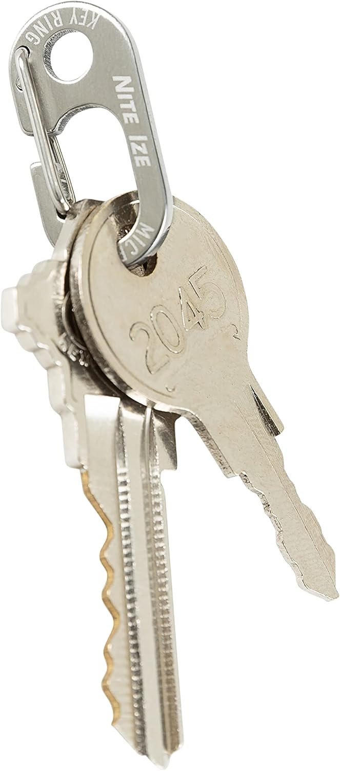 NiteIze Nite Ize Keyring MicroLink Stainless Steel Key Ring with 4 Key Carabiners - Image 4