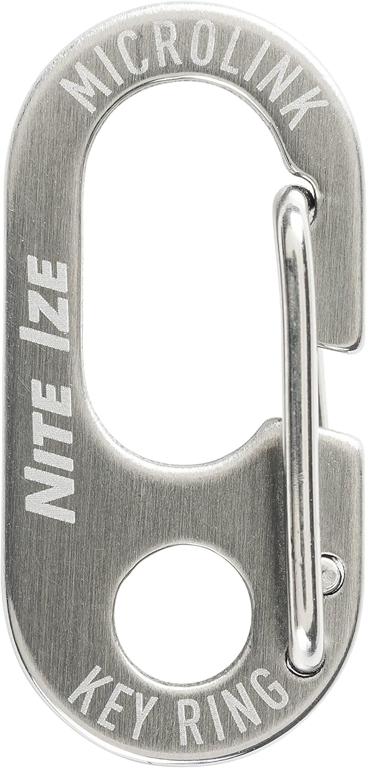 NiteIze Nite Ize Keyring MicroLink Stainless Steel Key Ring with 4 Key Carabiners - Image 5