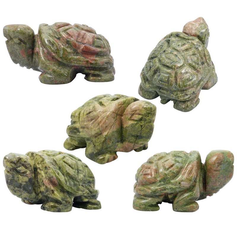 mookaitedecor Crystal Turtle Statue Sculpture Stone Healing Reiki Pocket Gemstone Figurines 1.5 Inch - Image 3
