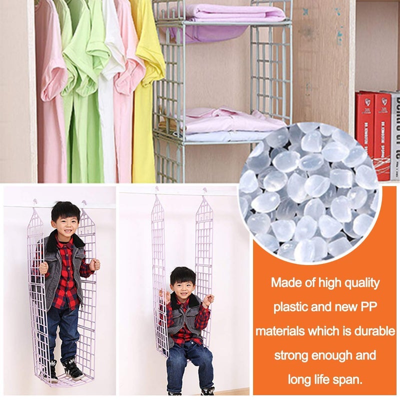 TINKDAS 5 Layer Folding Clothes Storage Racks Dormitory Closet for Students Wardrobe Shelves Hanging Organizer Storage Holders Racks Plastic Multicolour - Image 5