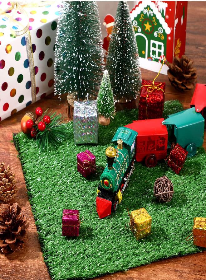 Nuanchu Nuanchu Grass Placemats Artificial Grass Squares Fake Grass Mat Synthetic Turf Patch Realistic Grass Rug with Drainage Hole for Pet DIY Dollhouse Indoor and Outdoor Decoration (12 Pieces,12 x 12 Inch)  - Image 3