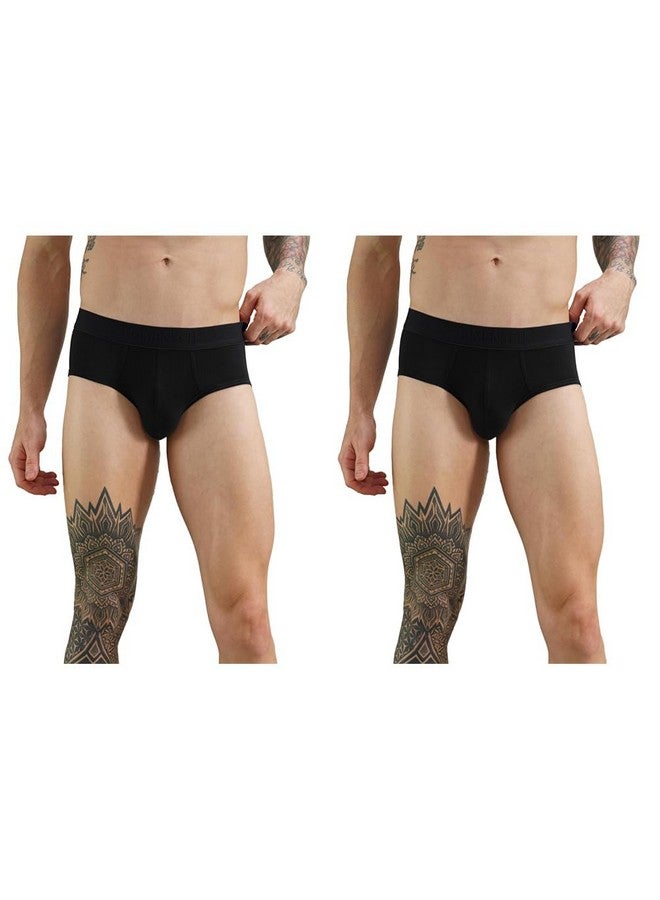 DAMENSCH Men Modal Briefs (Pack of 2) (DAM-1-B-WB-L_B.Wayn Black_L)-L (Pack of 2)