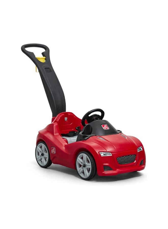 Step2 سيارة دفع للأطفال Whisper Ride Cruiser، مقعد واحد، لعبة سهلة التخزين مع حزام أمان، بوق وصندوق تخزين، مناسبة للأطفال من الأولاد والبنات بعمر 18 شهرًا وما فوق، حمراء - Image 1