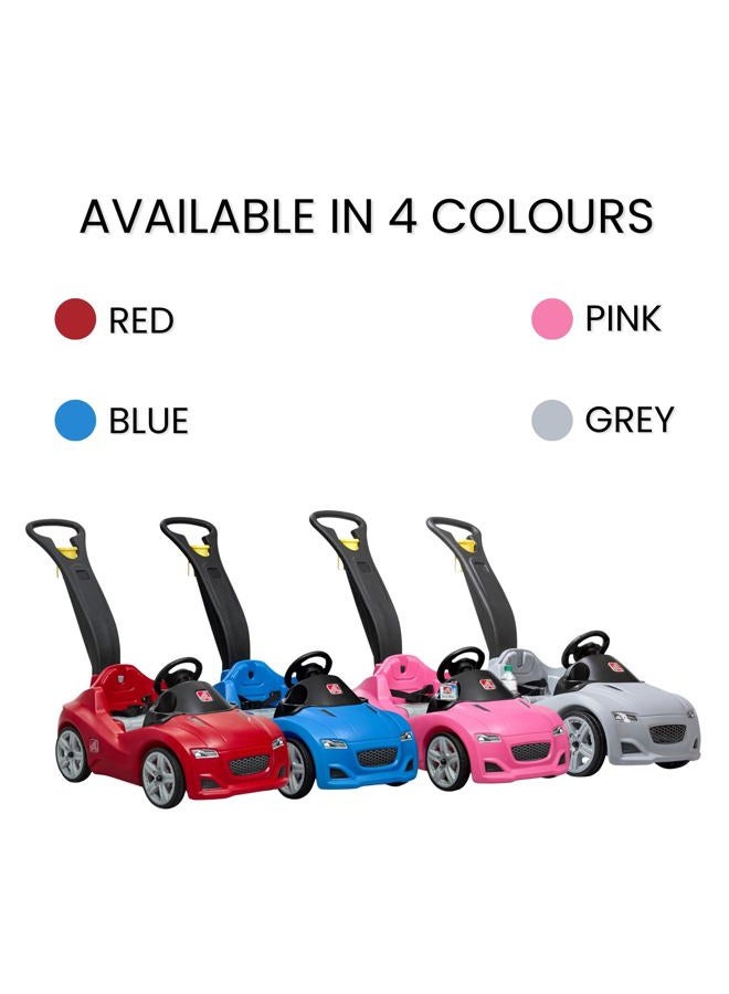 Step2 سيارة دفع للأطفال Whisper Ride Cruiser، مقعد واحد، لعبة سهلة التخزين مع حزام أمان، بوق وصندوق تخزين، مناسبة للأطفال من الأولاد والبنات بعمر 18 شهرًا وما فوق، حمراء - Image 4