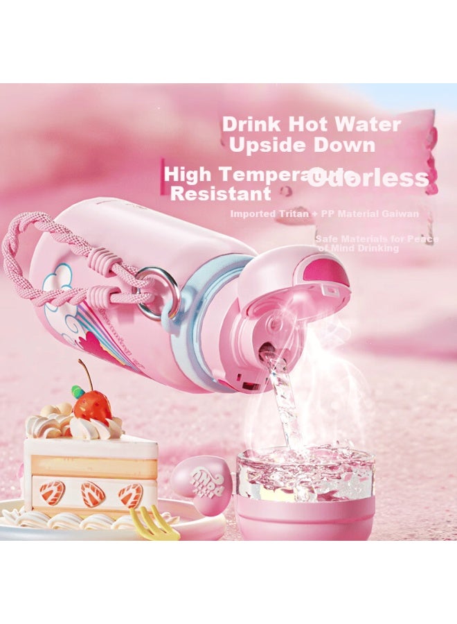 Germ My Little Pony Children's Insulated Straw Water Bottle Large Capacity Student Cup 550ml Rainbow Pink - Image 5