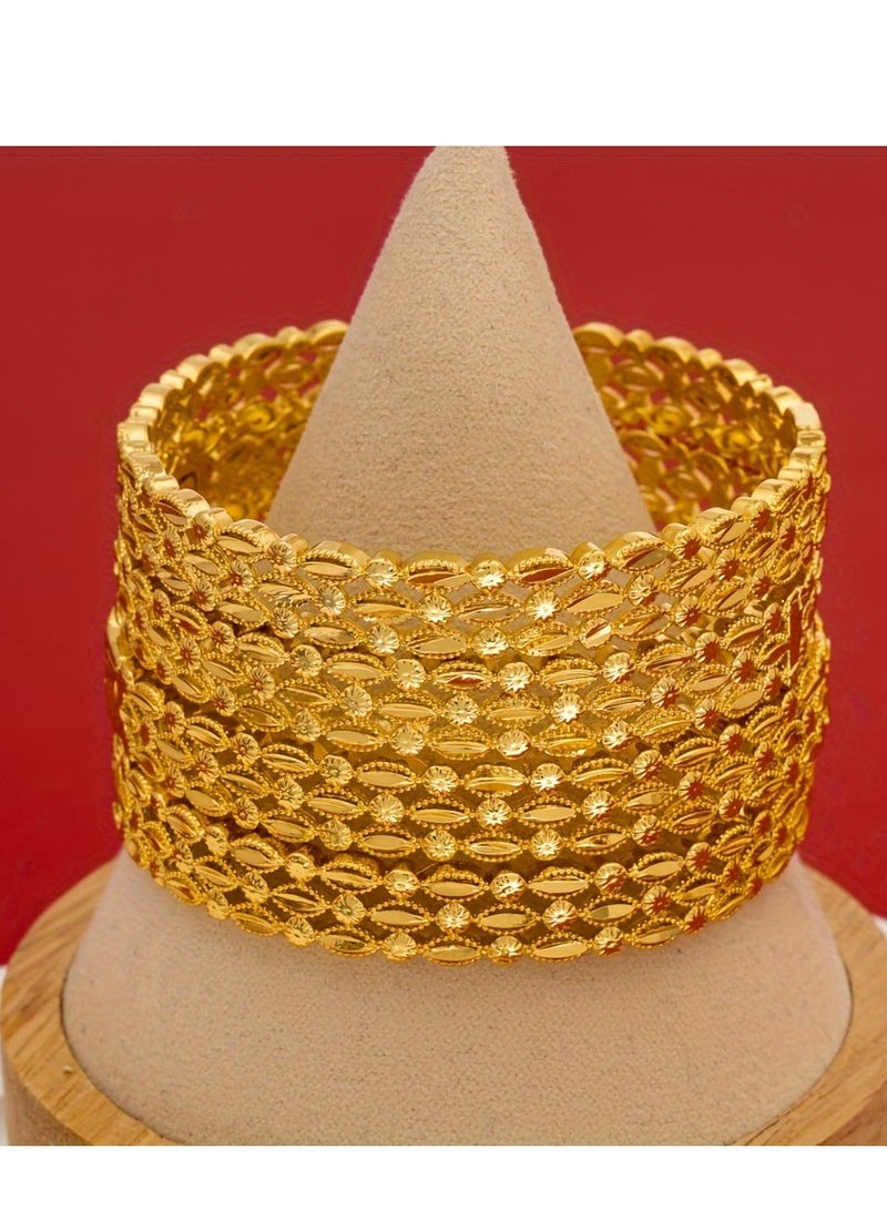 FASHION Hollow Oval Leaf Bracelet, Ladies' High-End Environmentally Friendly Copper Fashion Bracelet  - Image 5