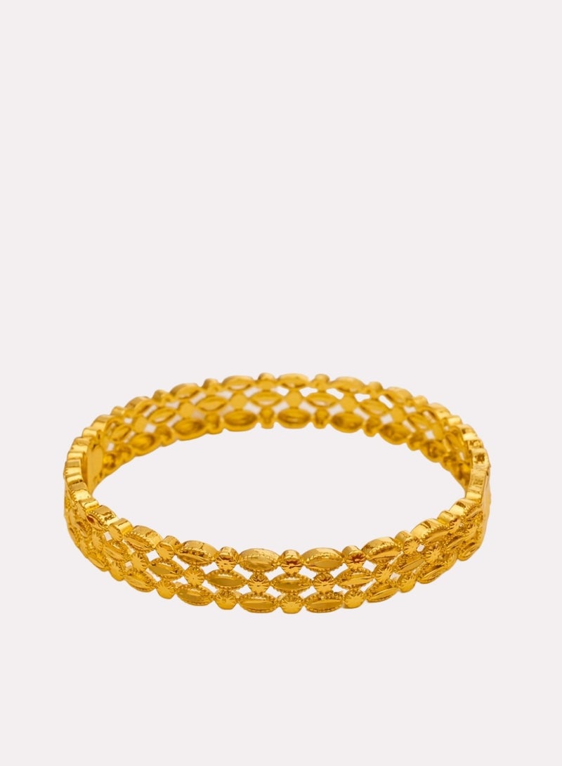 FASHION Hollow Oval Leaf Bracelet, Ladies' High-End Environmentally Friendly Copper Fashion Bracelet - Image 1