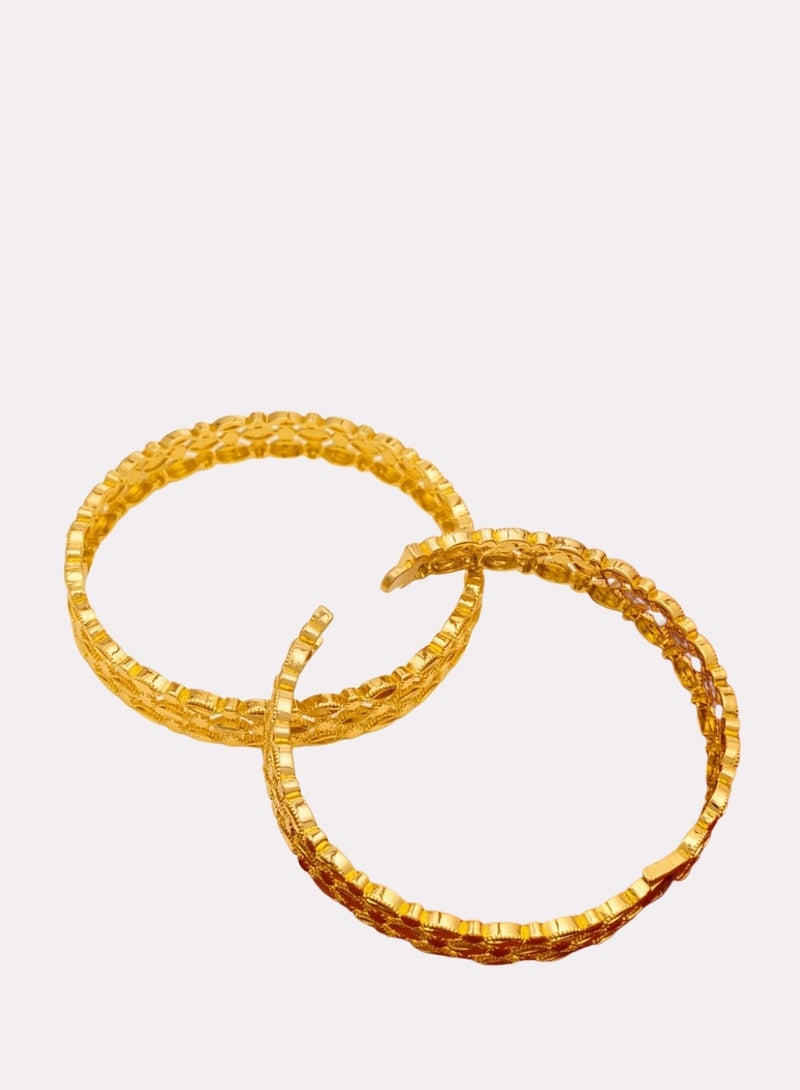 FASHION Hollow Oval Leaf Bracelet, Ladies' High-End Environmentally Friendly Copper Fashion Bracelet - Image 3