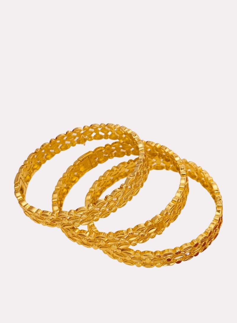 FASHION Hollow Oval Leaf Bracelet, Ladies' High-End Environmentally Friendly Copper Fashion Bracelet - Image 4