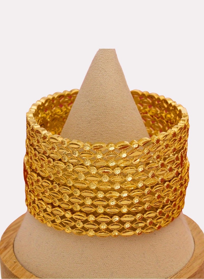 FASHION Hollow Oval Leaf Bracelet, Ladies' High-End Environmentally Friendly Copper Fashion Bracelet - Image 5