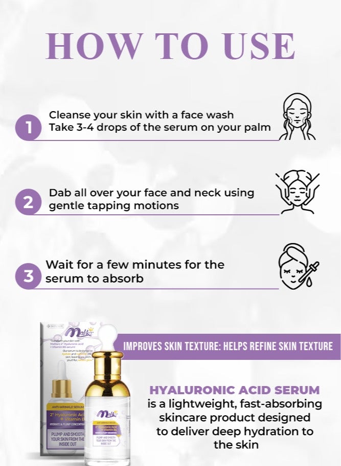 Malika Hyaluronic Acid 2% + Vitamin B5 Serum 30ml - Image 5