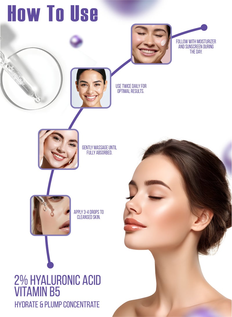 Malika Hyaluronic Acid 2% + B5 Serum 30ml | Hydrating Serum | Pure Hyaluronic Acid Serum | Korean Skin Care - Image 4
