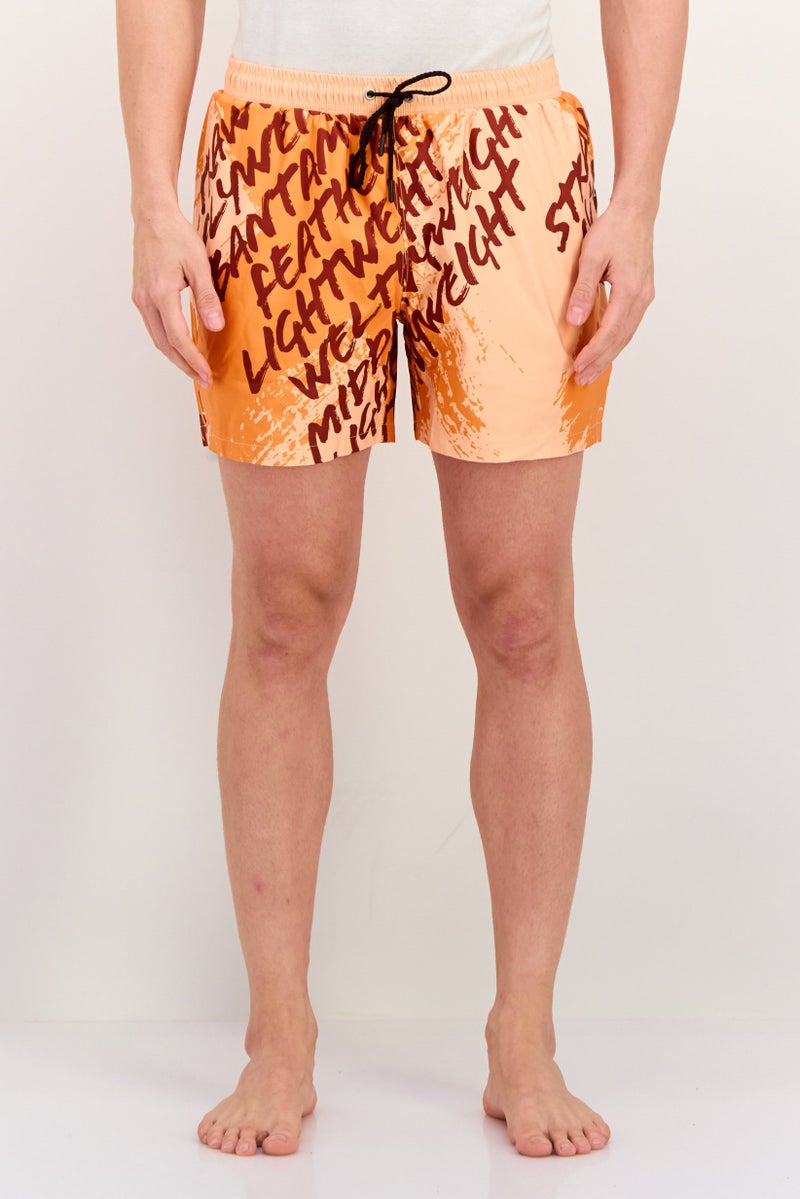 Ufc Men Allover Print  Board Shorts, Multicolor - Image 1