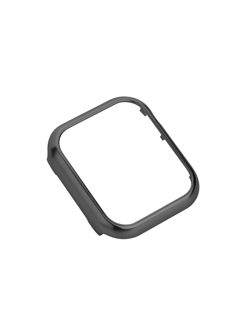 Black Is Suitable For Apple Iwatch 46mm (S10 Generation) Aluminum Alloy Protective Case, Hard Protective Case, Shockproof And Hollow