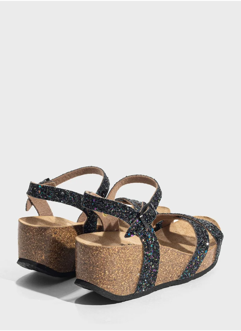 بيتون Penny Multi Strap Wedge Sandals