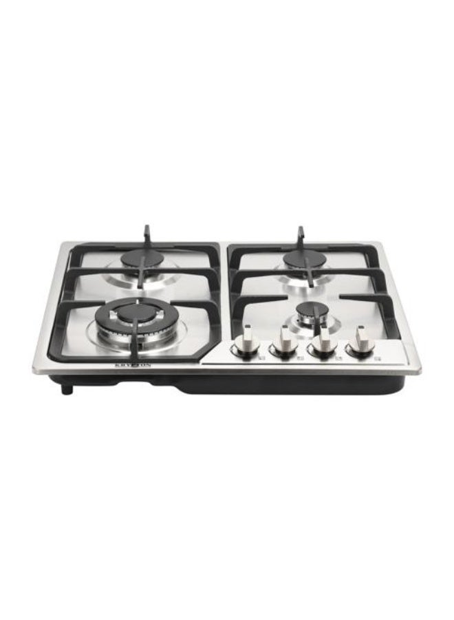 Krypton Built-In Stainless Steel Gas Hob 4 Burner | Auto Ignition, Triple Ring Burner, Low Gas Consumption | KNGC6443 4 KNGC6443 silver - Image 2