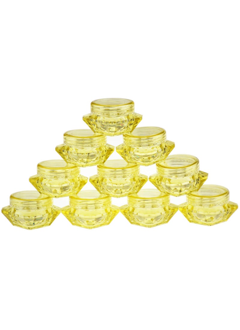 Wowlife - 50Pcs 5 Gram/5 ML Cosmetic Sample Empty Container Diamond Plastic Jars for Cream, Eye Shadow, Nails, Powder, Jewelry, Lip balms, Toners - Image 1