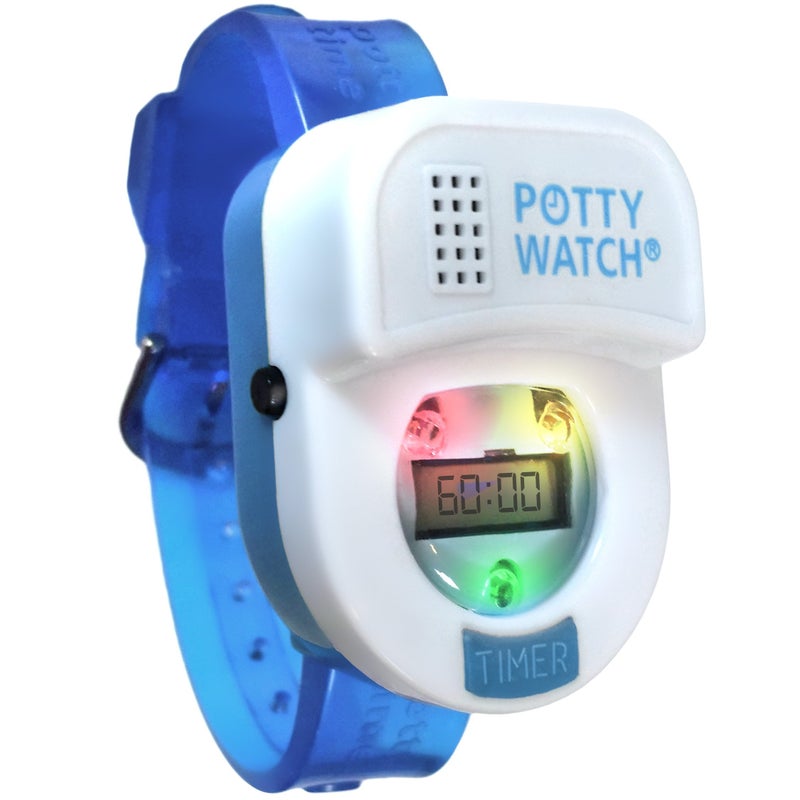 POTTY TIME Potty Watch for Kids Potty Training - Potty Training Watch with 3 Fun Flashing Lights and Music - Water-Resistant Watch - Potty Watch Remind Kids Every 30, 60 or 90 Minutes - Blue - Image 1