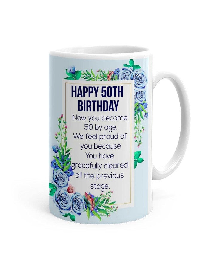 Khakee 50th Birthday Funny Quote Birthday Coffee Mug Gift Idea- Birthday Gift for Mens,Womens(PBD2103) - Image 1
