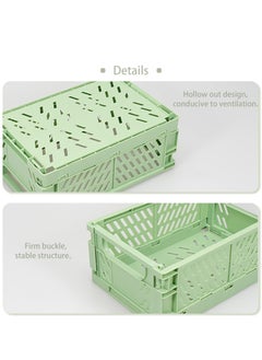 KASTWAVE Foldable Storage Baskets, Medium and Mini Plastic Stackable Storage Bins, Plastic Basket Tray, Mini Reliable Folding Storage Crate for Office Kitchen Living Room Bathroom 3Pack  - Image 3