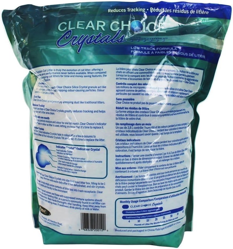 Clear Choice Silica Crystal Cat Litter, 7.6 Litres (3.6 kg) - Low-Track Formula - Image 3
